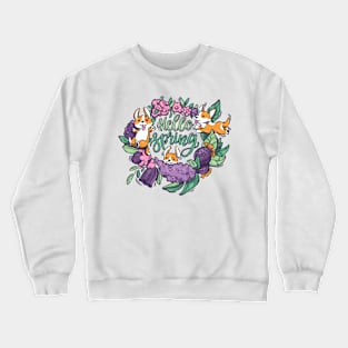 Hello Spring! (dogs) Crewneck Sweatshirt